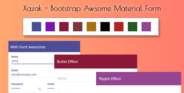 Xazak - Bootstrap Awesome Material Forms