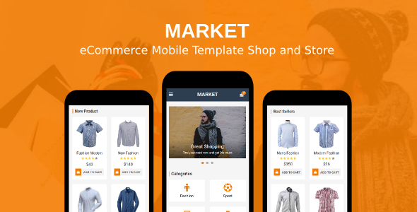 Market - eCommerce Mobile Template Shop and Store