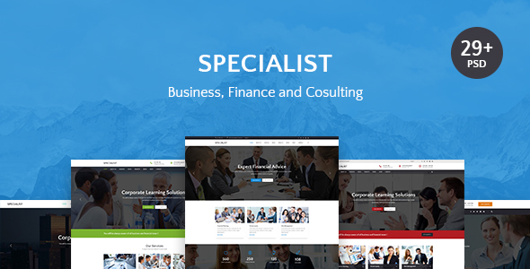 Specialist | Multipurpose Business & Financial, Consulting, Accounting, Broker Psd Templates – 1 Sold!