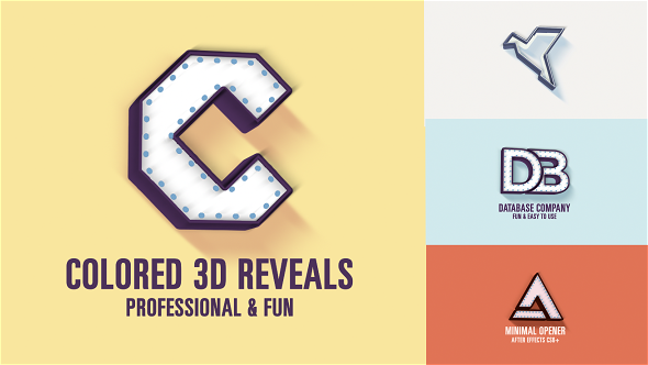 Colored 3D Logo Reveals