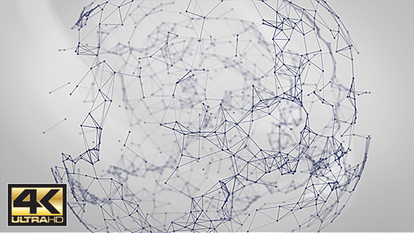 Plexus Sphere Background 4K Ultra HD