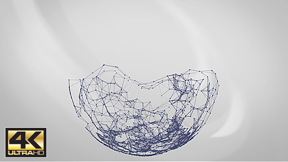 Plexus Hemisphere Background 4K Ultra HD