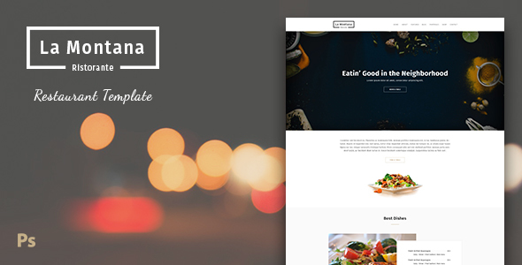 LaMontana - Restaurant PSD Template