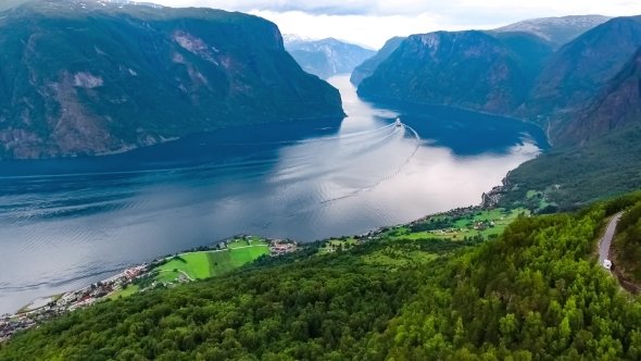 Stegastein Lookout Beautiful Nature Norway.