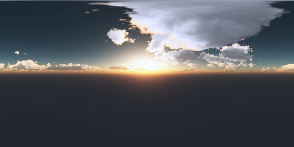 Clouds  at Sunset in Virtual Reality