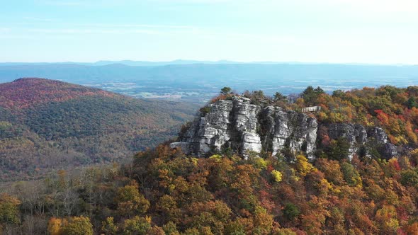 Big Schloss and the Shenandoah Valley - Aerial - Autumn