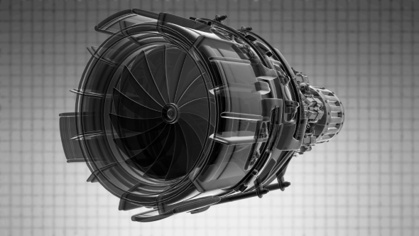 Rotate Jet Engine Turbine alt