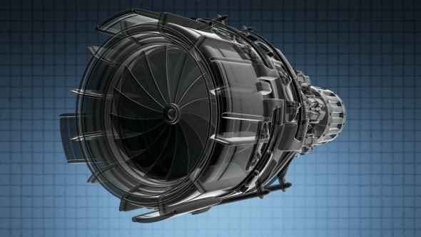 Rotate Jet Engine Turbine alt