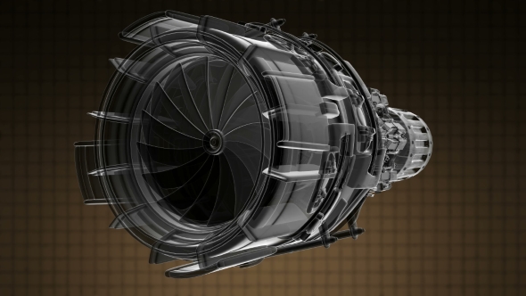 Rotate Jet Engine Turbine alt