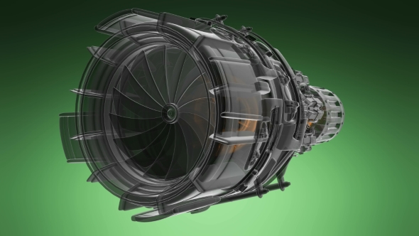 Rotate Jet Engine Turbine alt