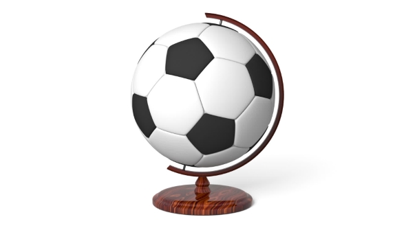 Soccer Ball Globe Rotating, Loop