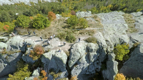 Aerial View of Belintash Plateau in Bulgaria 