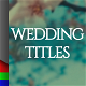 Wedding Titles - VideoHive Item for Sale