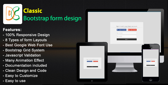 Classic - Responsive Bootstrap Form