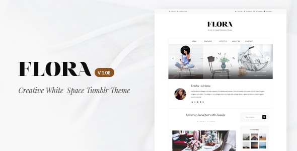 Flora | Responsywny motyw Tumblr