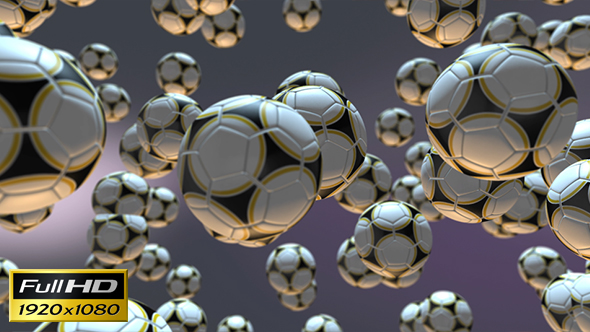 Flying Football Animation Loop Background alt