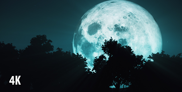 Blue Shining Moon Background alt
