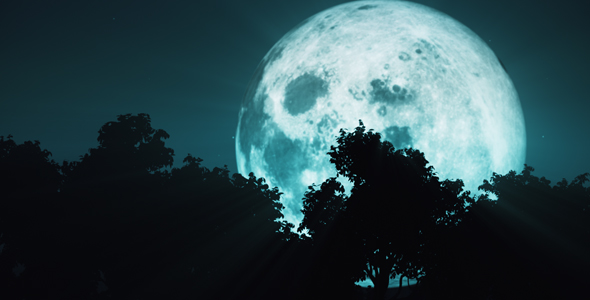 Blue Shining Moon Background alt