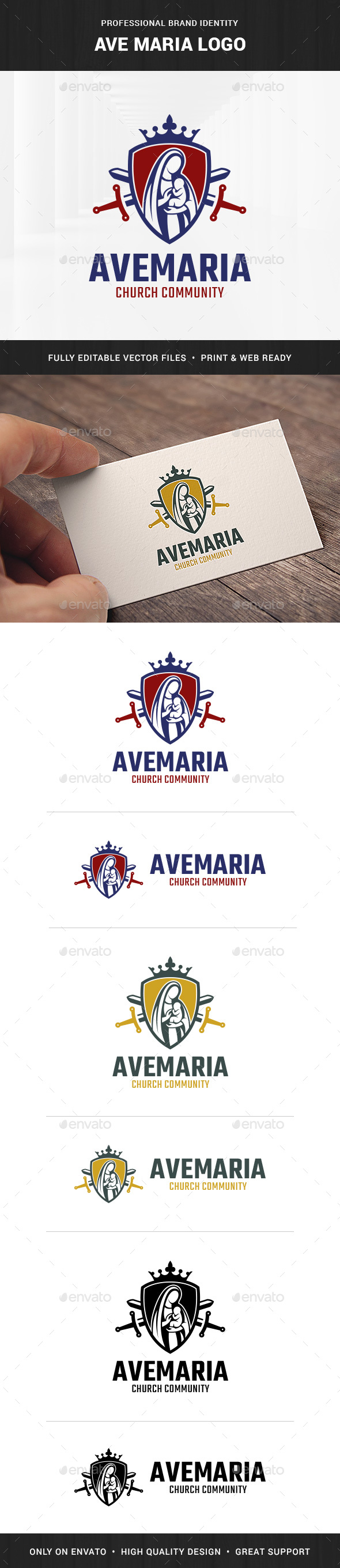 Ave Maria Logo Template