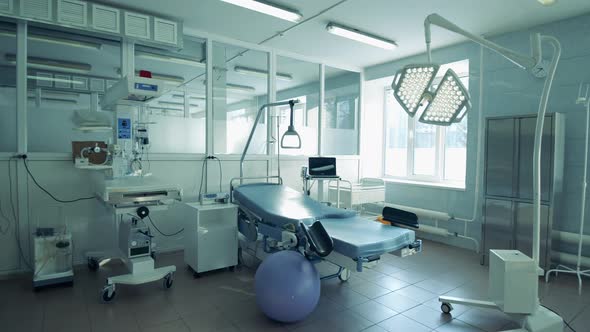 Equipped Hospital Ward for Giving Birth