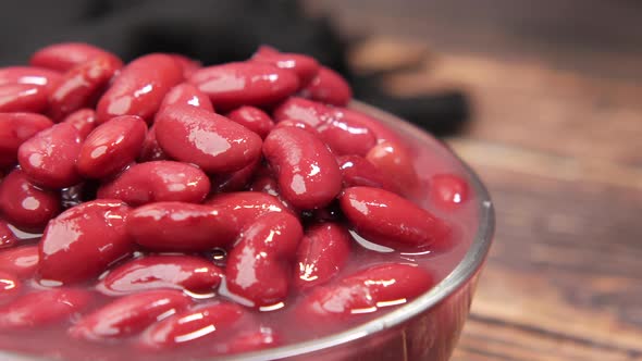 Grains Red Bean in a Bowl on Table