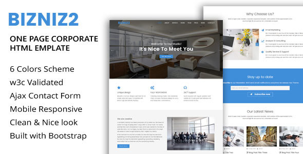 Bizniz2 - One Page Mutlipurpose Html5 Template