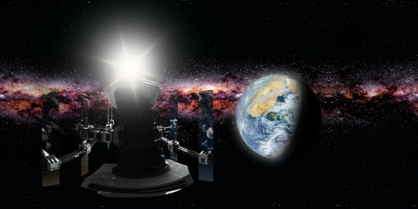 International Space Station Orbiting Earth in Virtual Reality alt