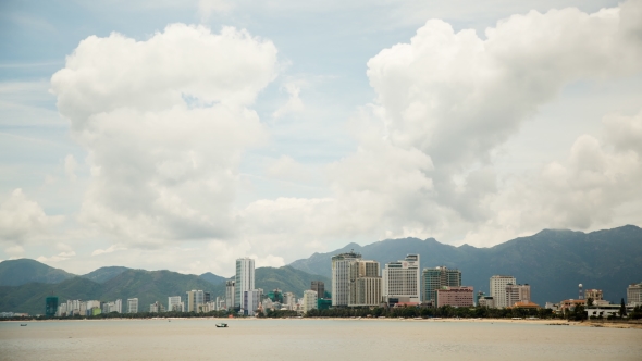 View of Nha Trang Downtown, Nha Trang Is a Coastal City and Capital Located in South Central Coast