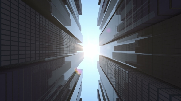 Beautiful Skyscrapers in a Business Center