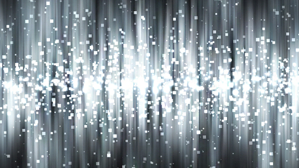 Abstract Silver Square Particles Glitter Polar Lights Background