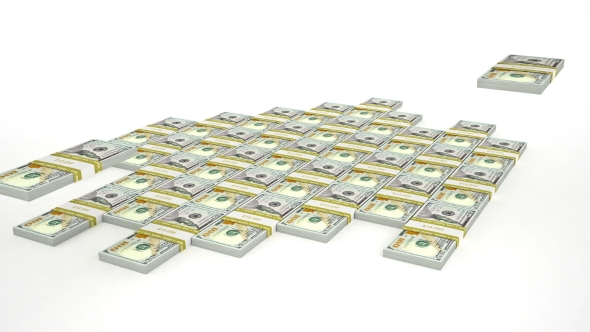 100 USD Stacks Fall Into Pyramid alt