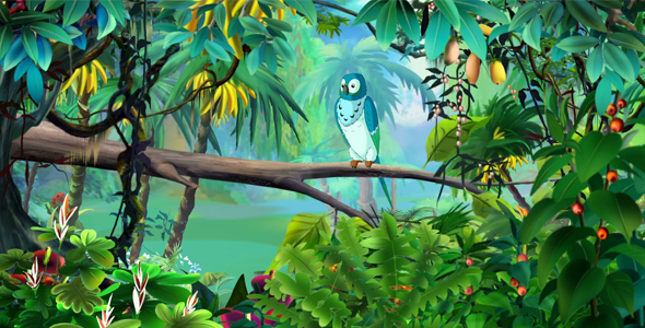 Blue Parrot in a Jungle UHD