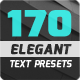 170 Elegant & Stylish Text Presets - VideoHive Item for Sale