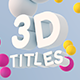 Sphere Bound 3D Titles - VideoHive Item for Sale