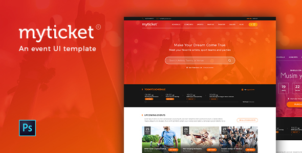 MyTicket - Event Ticket Hall Reservation HTML5 Template