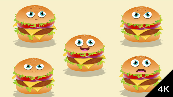 Cartoon Hamburger Pack