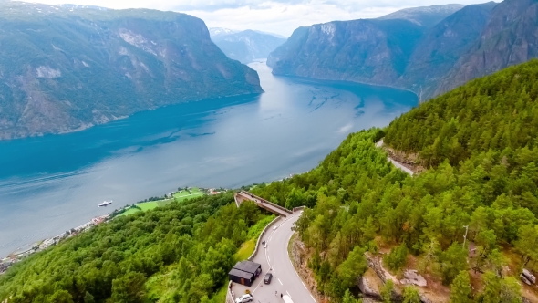 Stegastein Lookout Beautiful Nature Norway.