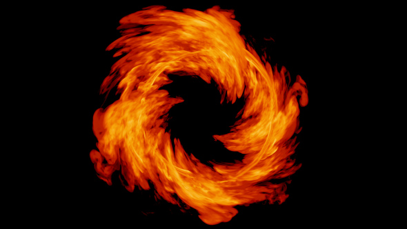 Circular Fire Ring Circle Round Flames alt
