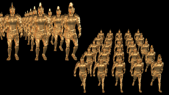 Golden Roman Soldiers - 2 Scene