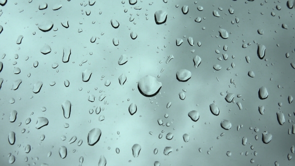 Waterdrops on Dark Background