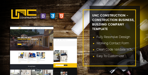 Unc Construction Business HTML Template