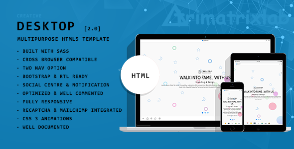 Desktop | Creative Multipurpose HTML5 Template