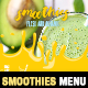 Smoothies Menu Template - GraphicRiver Item for Sale