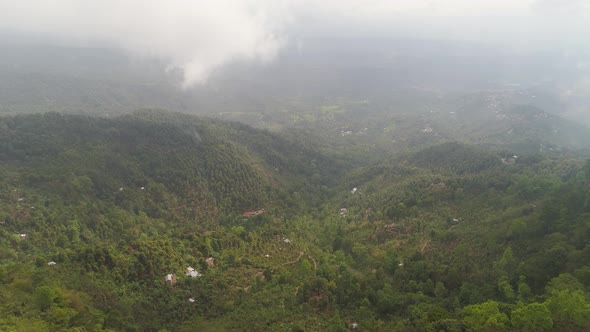 Farmlands and Village Bali Indonesia