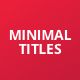 Minimal Titles - VideoHive Item for Sale