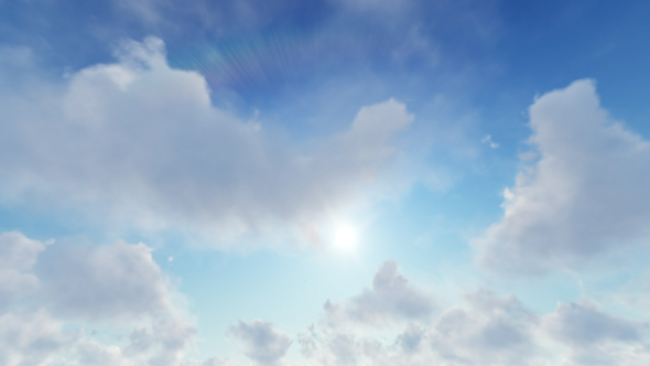 Moving Clouds and Sun alt