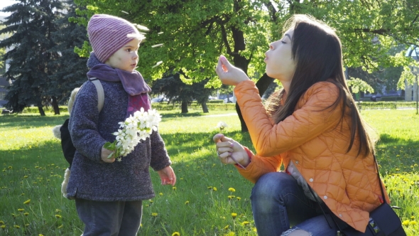 Mother and Daughter Are Spending Time Together