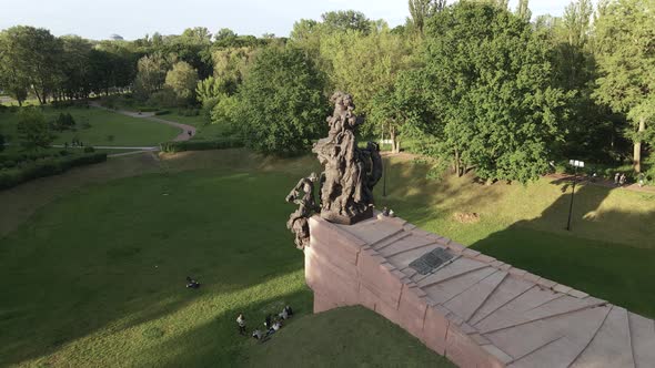 Kyiv, Ukraine: Babi Yar. Memorial Mass Murder of Jews. Aerial View