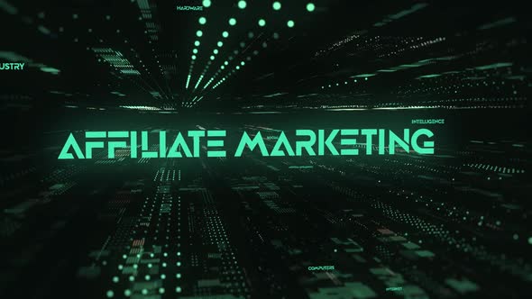 Sci Fi Digital Data Word Affiliate Marketing