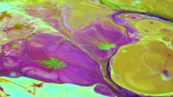 Vibrant Colours Paint Swirling Explosion 